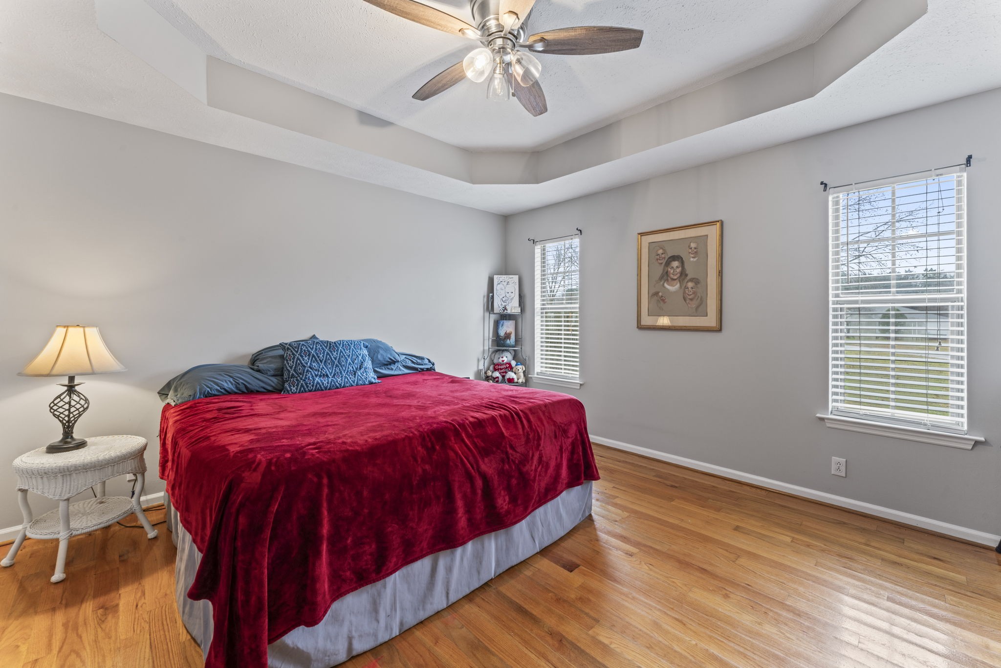 3591 April Lane Murfreesboro, TN 37130 - Photo 17 of 38 a spacious bedroom with a bed and a chandelier