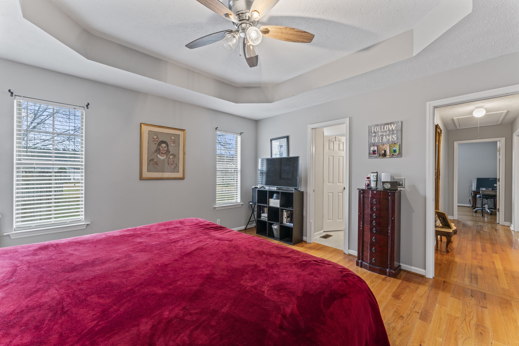 3591 April Lane Murfreesboro, TN 37130 - Photo 18 of 38 a bed room with a bed and a flat tv screen