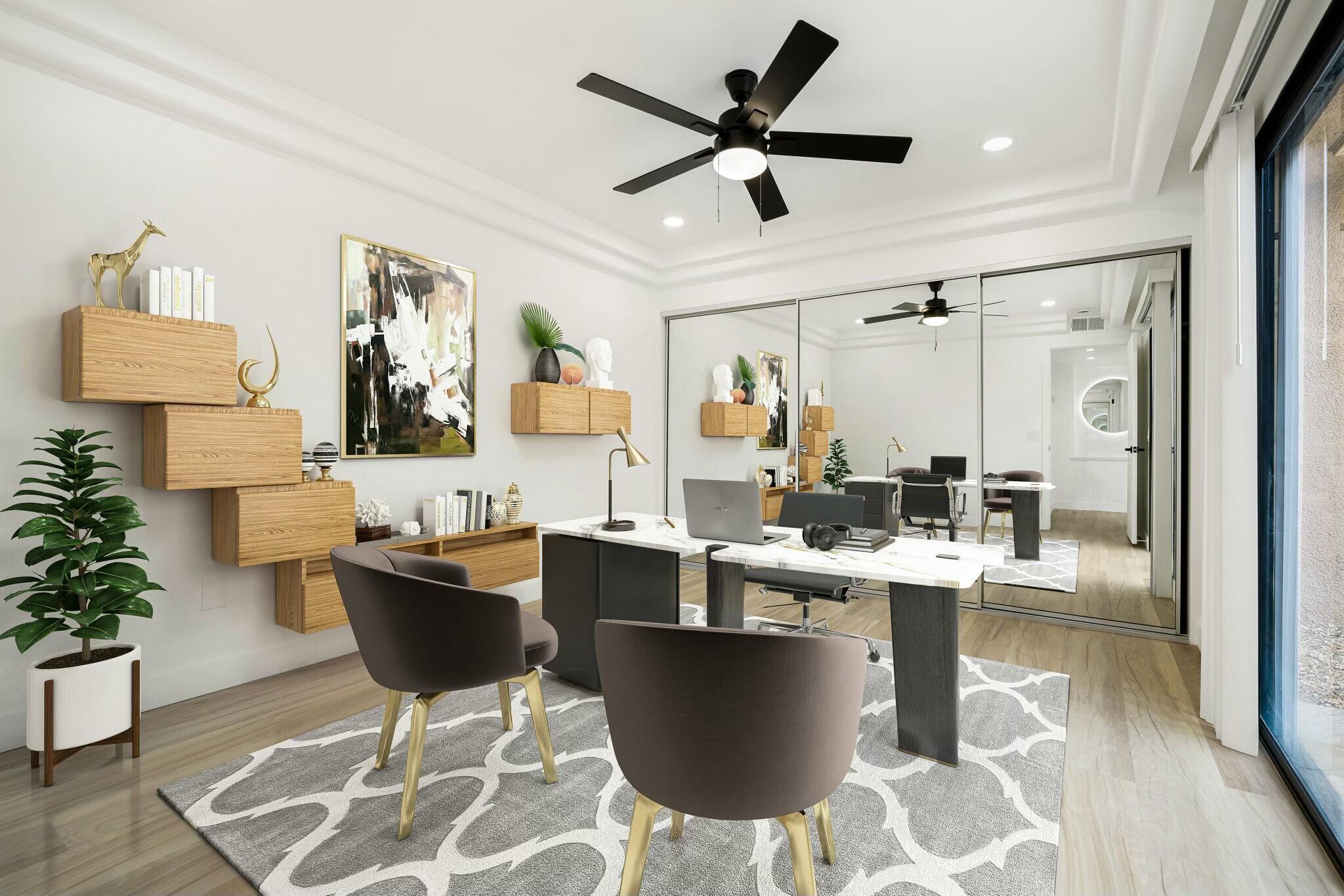 75 Sunrise Drive Rancho Mirage, CA 92270 - Photo 16 of 40 a living room with a couch and a potted plant