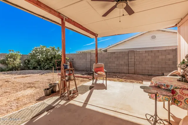 a view of an outdoor space with seating area