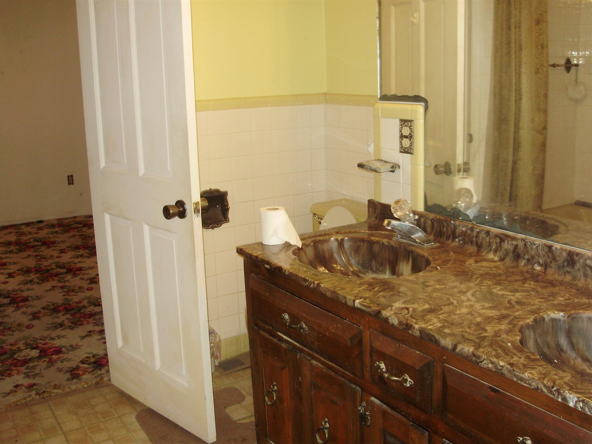 51 Ramah Road Leoma, TN 38468 - Photo 15 of 30 a bathroom with a granite countertop sink and a mirror