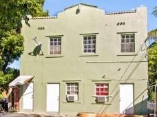 a front view of a building