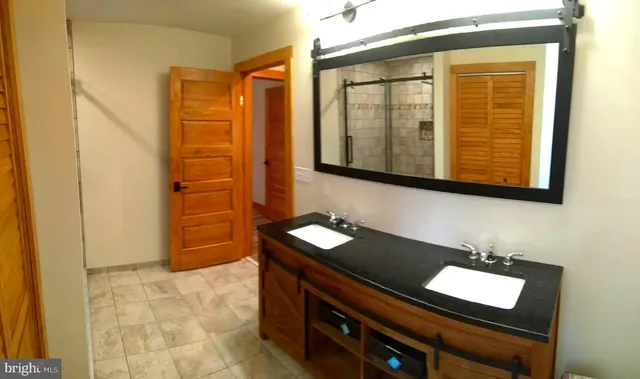 a view of a lake with a mountain