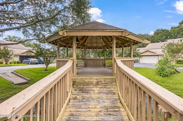 a view of a porch with a backyard