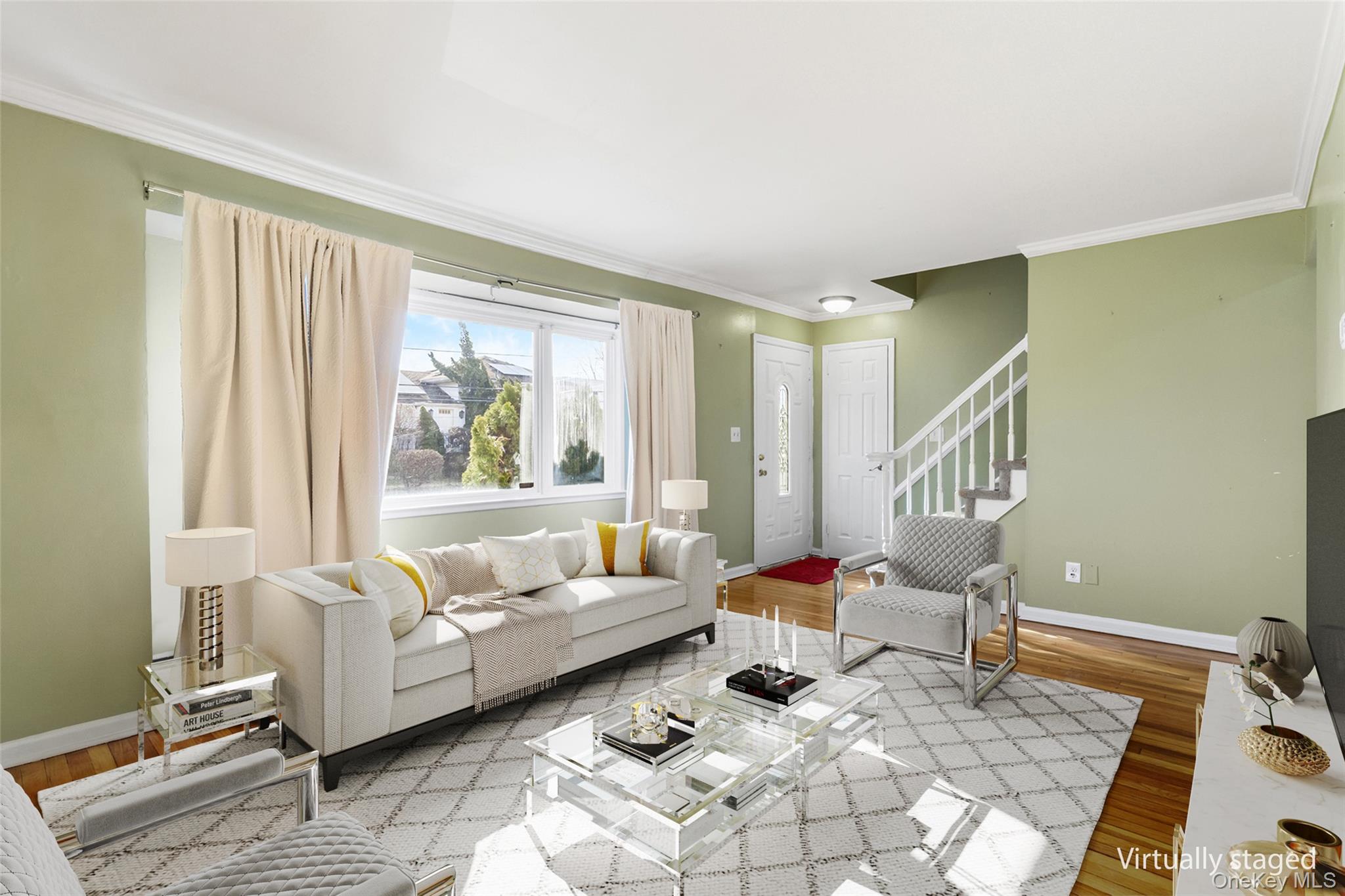 119 Osborne Road West Hempstead, NY 11552 - Photo 5 of 34 a living room with furniture and wooden floor