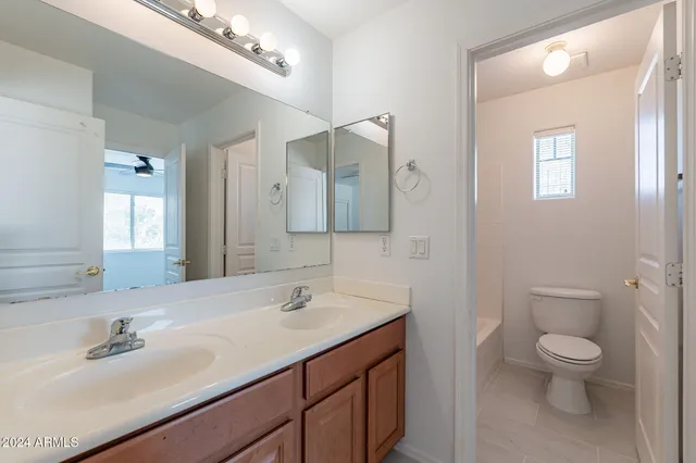 a bathroom with a sink toilet and mirror