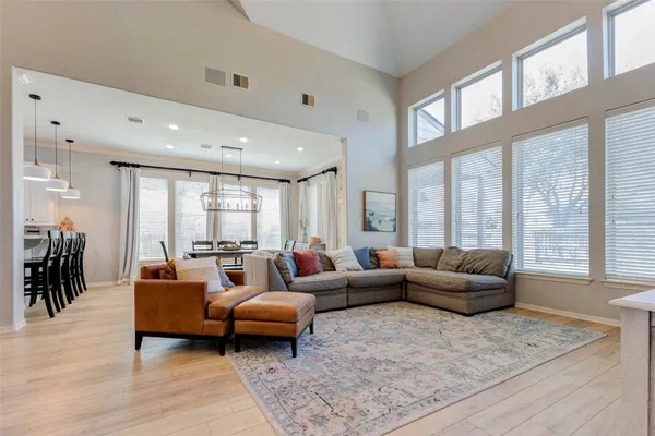 front view of a house with a garden