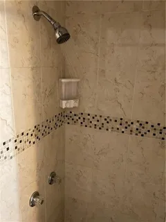 a bathroom with shower