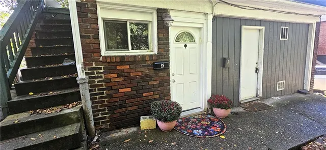 a view of a door of the house