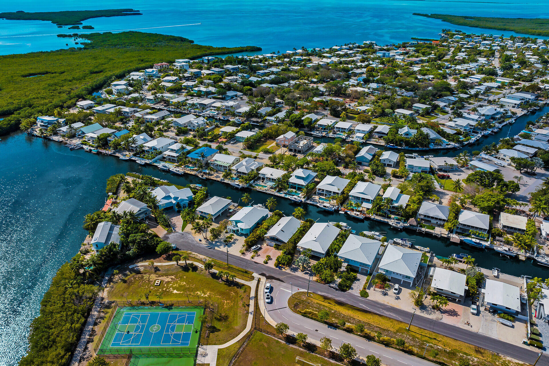 121 Lake Road Tavernier, FL 33070 - Photo 51 of 51 an aerial view of a residential houses with outdoor space and street view