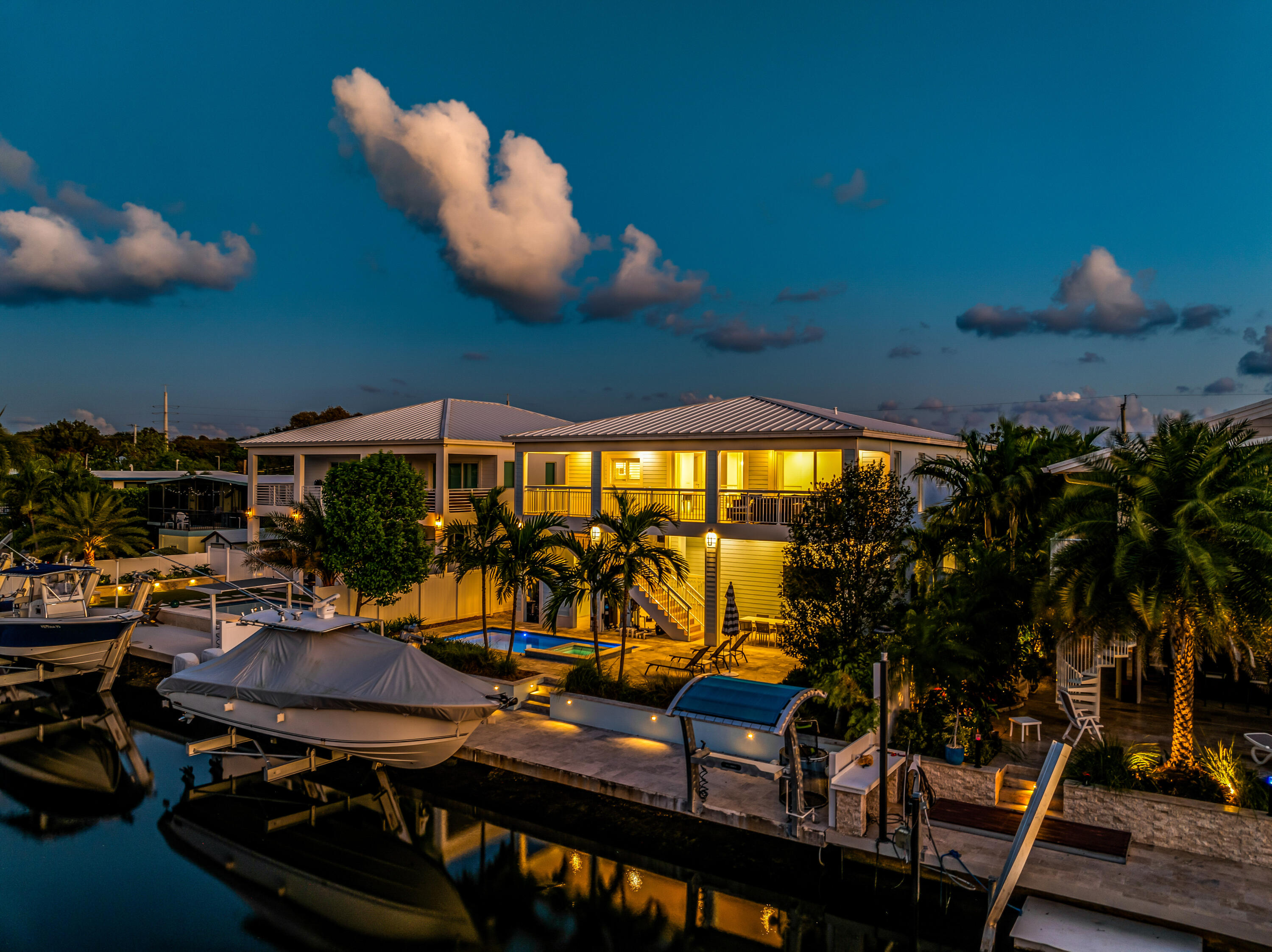121 Lake Road Tavernier, FL 33070 - Photo 66 of 70 Twilight - Canal View