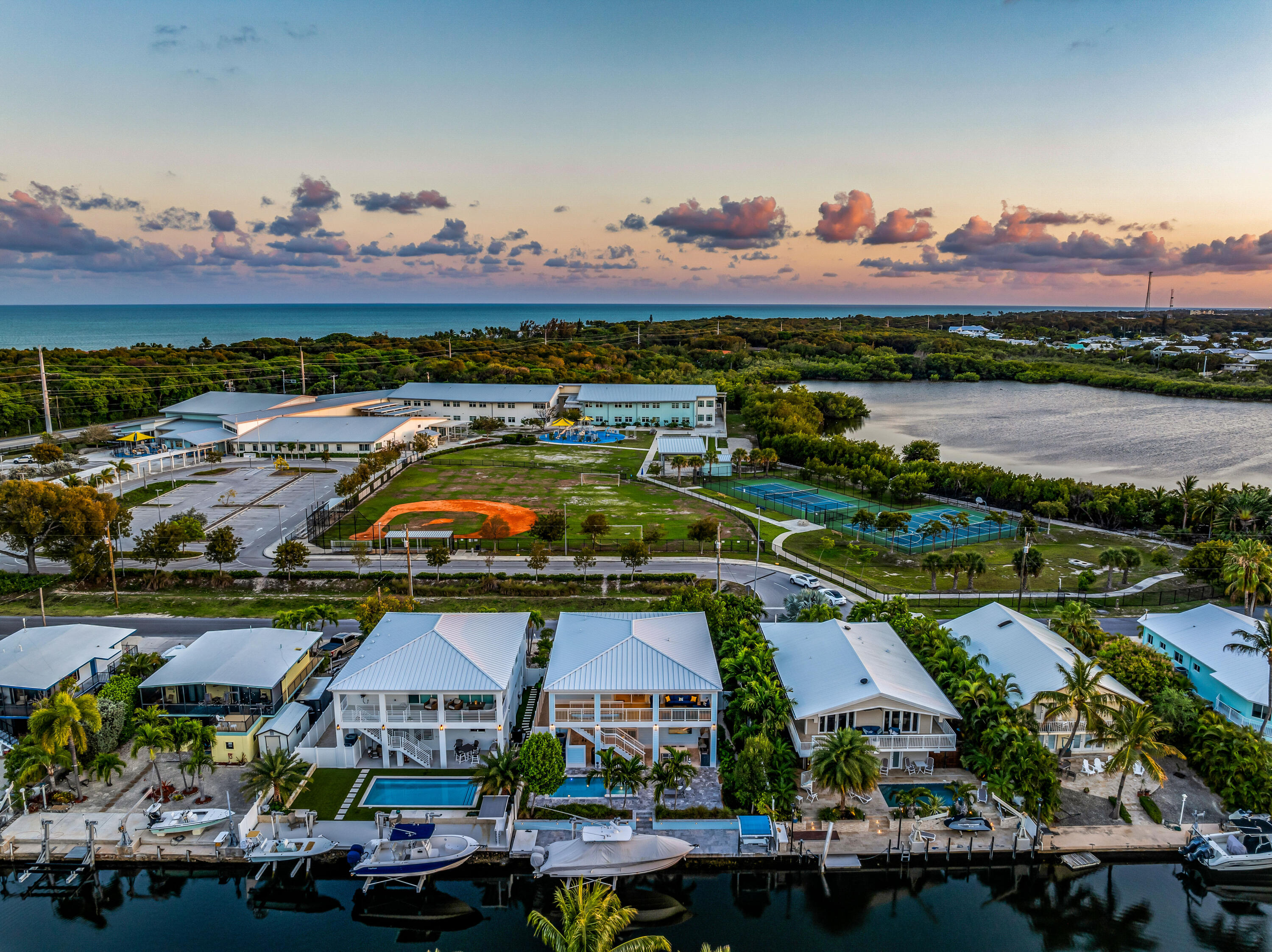 121 Lake Road Tavernier, FL 33070 - Photo 68 of 70 Twilight - Aerial View