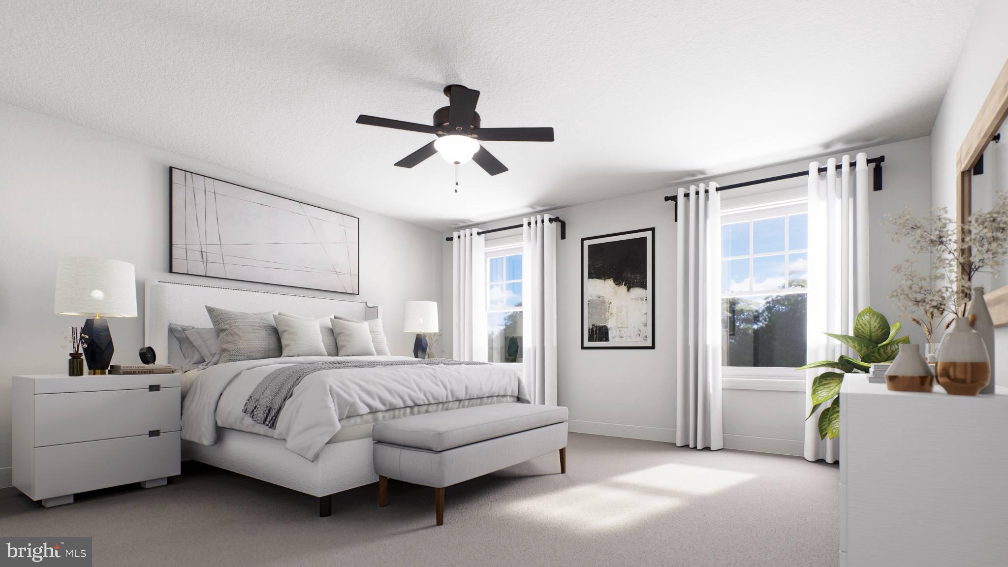 156 Bancroft Road, Unit CARLTON Kennett Square, PA 19348 - Photo 11 of 46 a bedroom with a bed couch and window