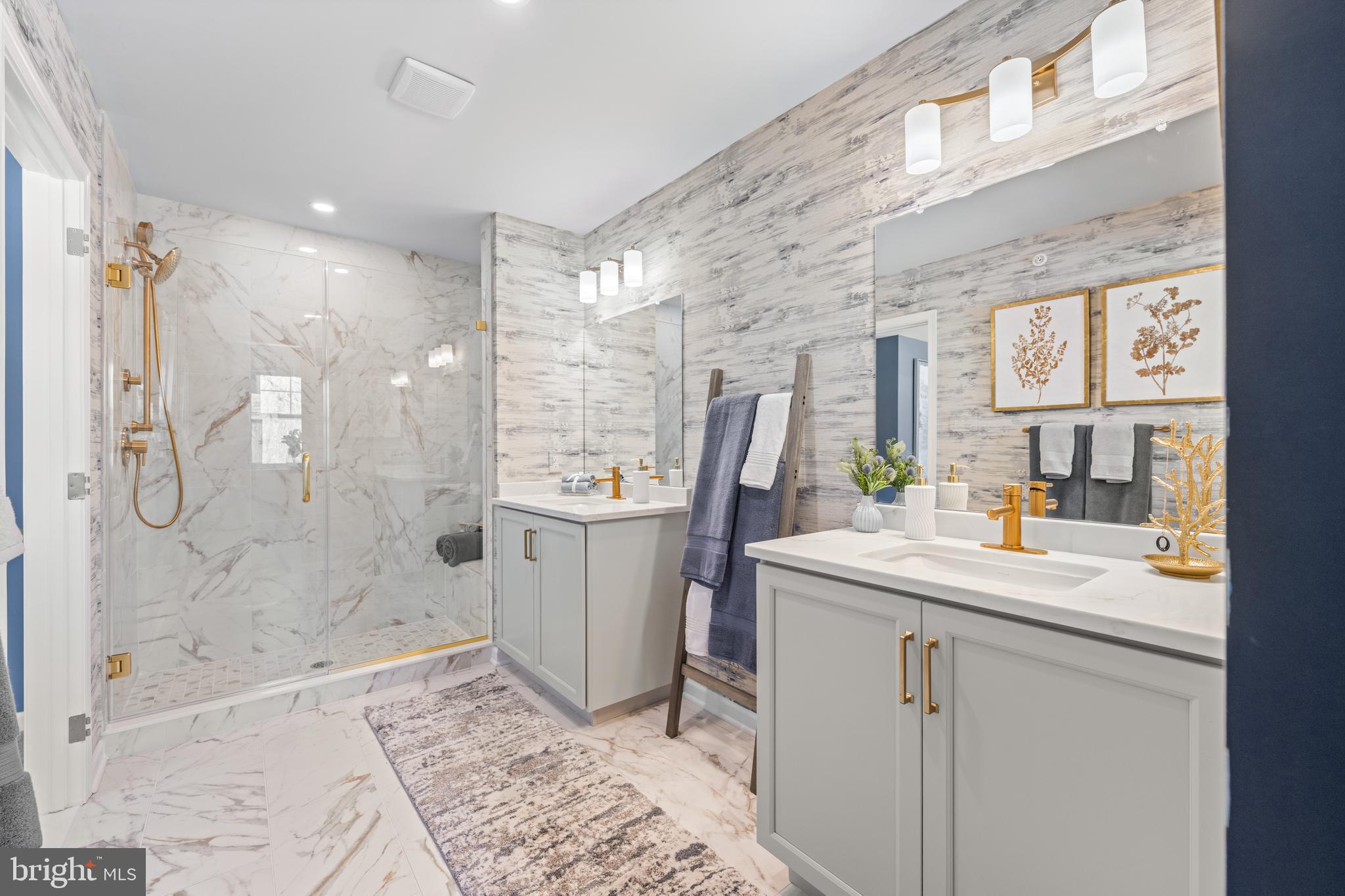 156 Bancroft Road, Unit CARLTON Kennett Square, PA 19348 - Photo 16 of 47 a bathroom with a sink a toilet and shower