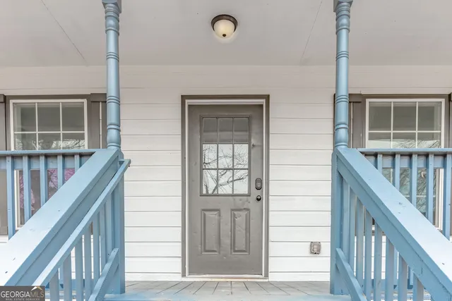 a view of front door of a house