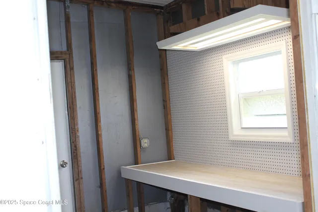 a close view of closet