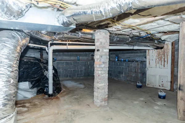 a view of a water heater room