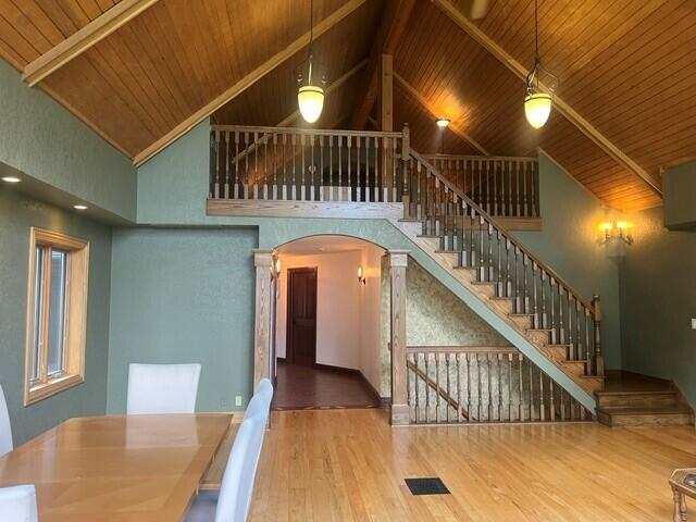 7325 West Wind Lake Road Waterford, WI 53185 - Photo 24 of 69 Addtional View Of Great Room With Steps Leading To Loft & Upper Level & Steps Leading To Lower Level.