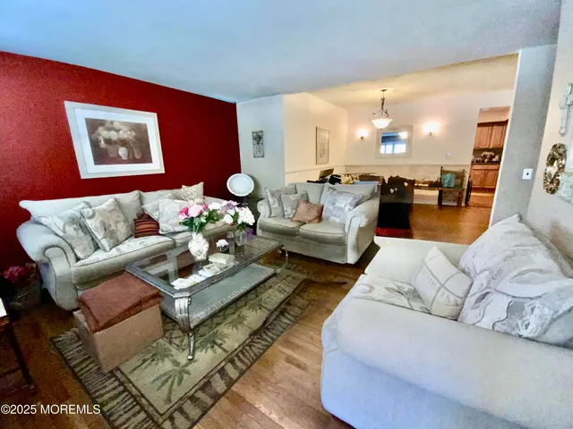 a living room with furniture and a couch