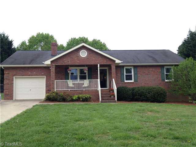 5677 Racine Road Randleman, NC 27317 - Photo 1 of 12 Exterior Front. Nice brick ranch, great yard and single car garage!