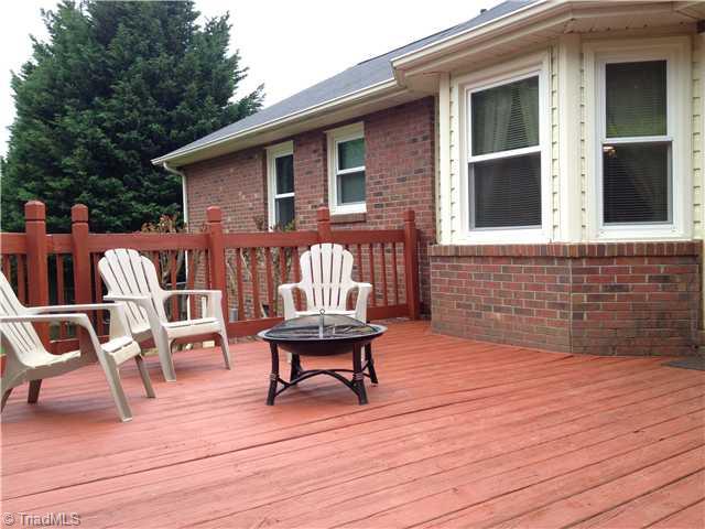 5677 Racine Road Randleman, NC 27317 - Photo 3 of 12 Exterior Back. Large deck for entertaining or grilling.