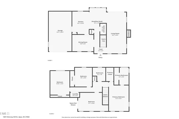 $550,000 | 1307 Chimney Hill Drive, Apex, NC 27502