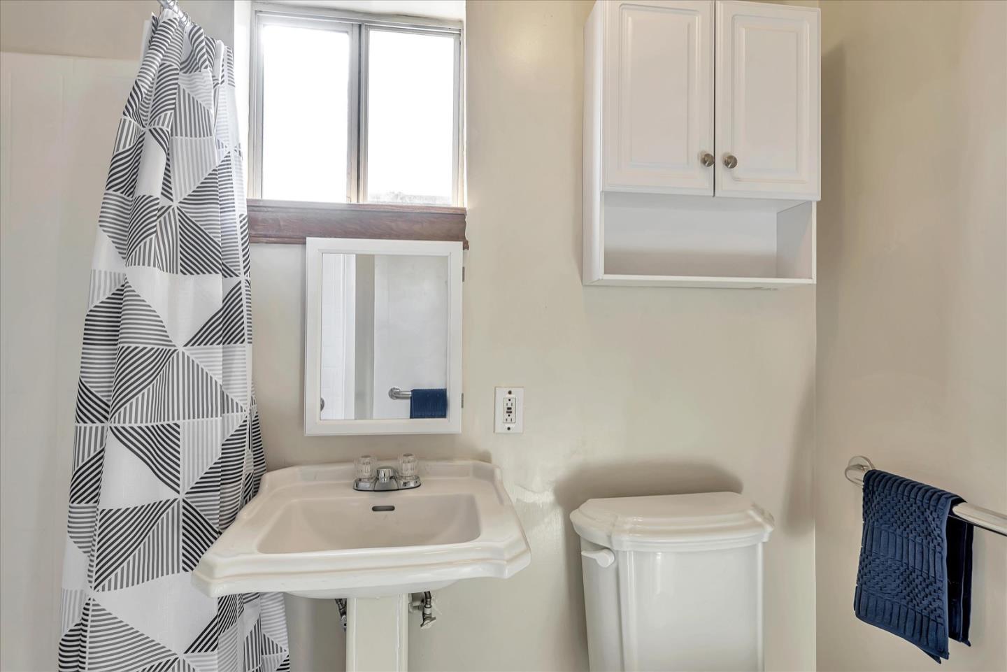 675 Crespi Drive Pacifica, CA 94044 - Photo 42 of 55 a bathroom with a sink a toilet and a mirror