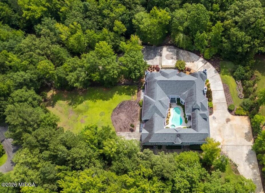 311 North Rivoli Farms Drive Macon, GA 31210 - Photo 69 of 79 an aerial view of a house with a yard basket ball court and outdoor seating