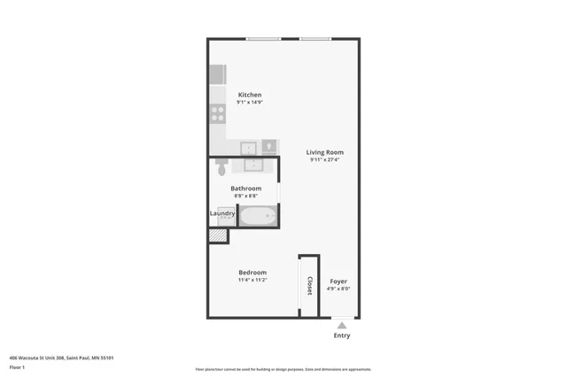 $189,000 | 406 Wacouta Street, Unit 308, St. Paul, MN 55101