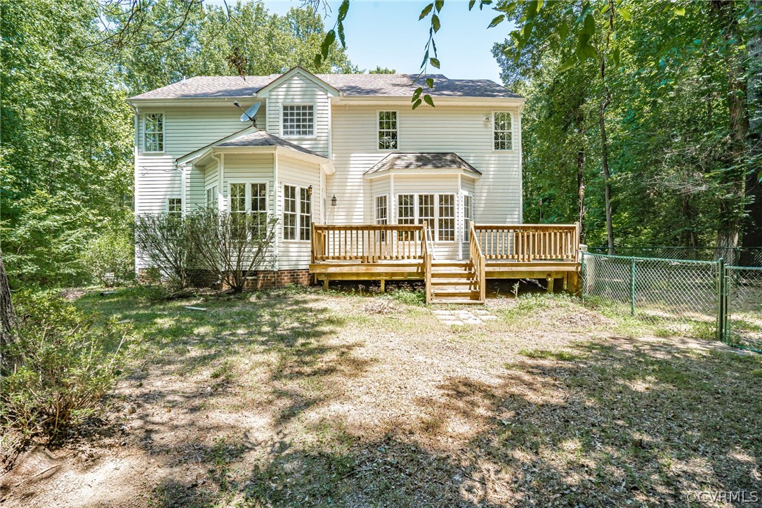 15001 River Road Chesterfield, VA 23838 - Photo 26 of 28 Rear View with Fenced Area for Pets