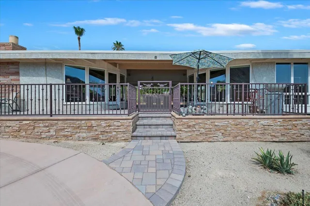 a front view of a house