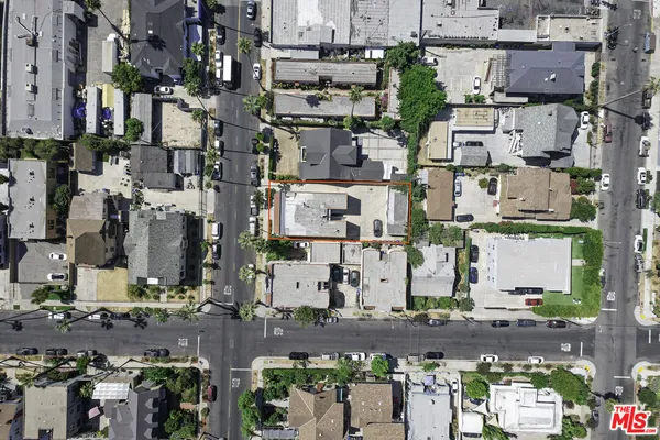 an aerial view of multiple house