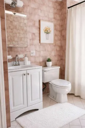 a kitchen with a refrigerator and a stove top oven