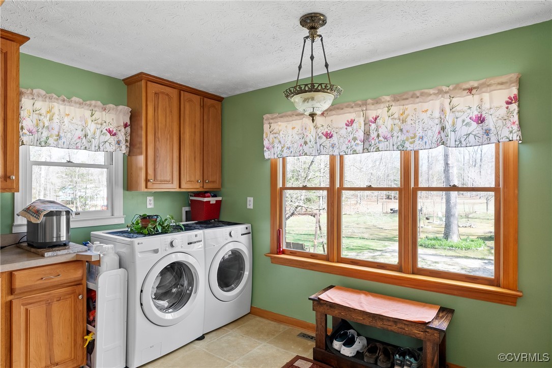 9320 Old Forge Road Providence Forge, VA 23140 - Photo 19 of 50 Laundry room featuring a textured ceiling, light t
