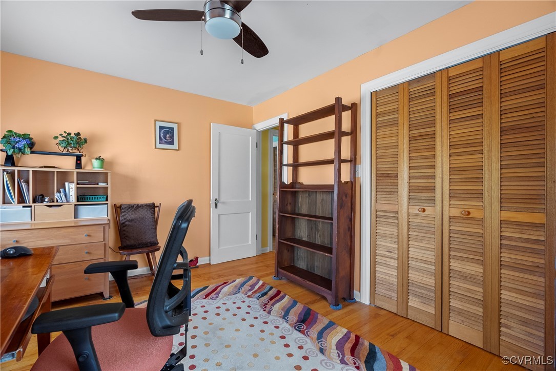 9320 Old Forge Road Providence Forge, VA 23140 - Photo 30 of 50 Home office with baseboards, wood finished floors,