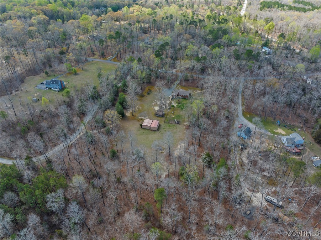 9320 Old Forge Road Providence Forge, VA 23140 - Photo 45 of 50 Drone / aerial view with a wooded view