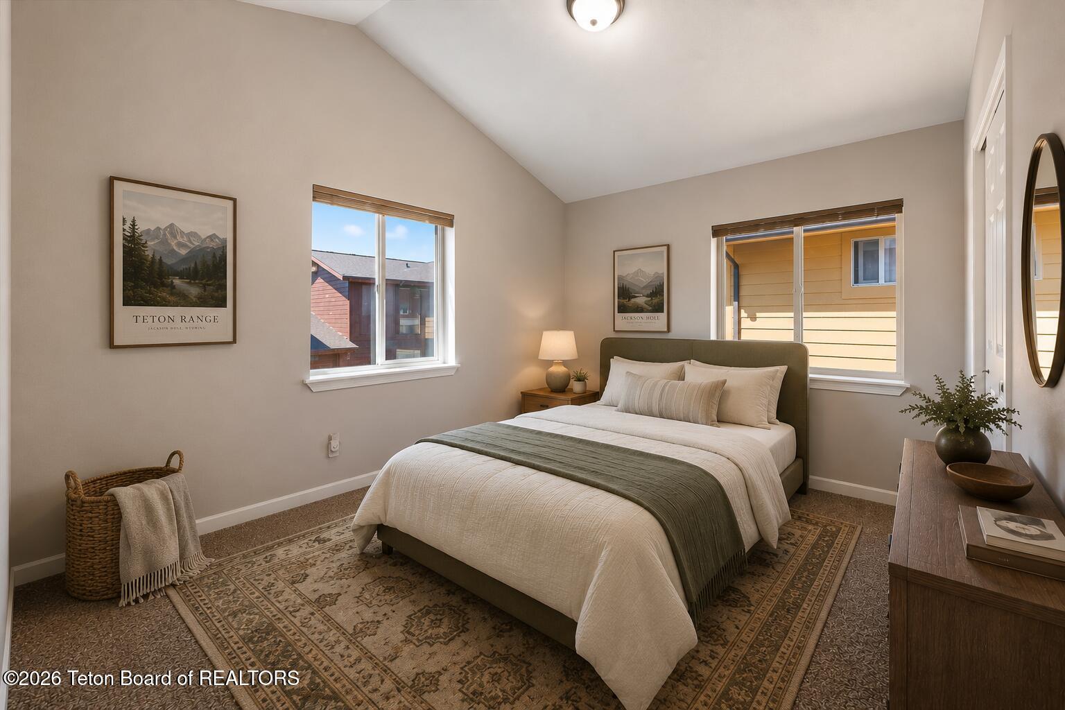 1872 Josephine Loop Jackson, WY 83001 - Photo 23 of 27 Virtually Staged Back Bedroom