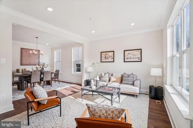 a living room with furniture and a couch