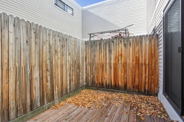a view of a wooden door