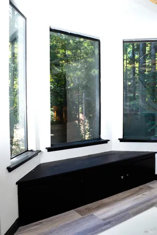 a view of a window in a room