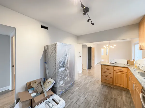 a view of livingroom with furniture and wooden floor