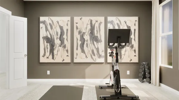 a view of a living room with windows