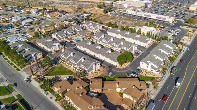 an aerial view of a city