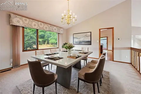 a view of a room with a balcony