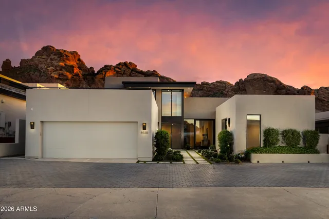 front view of a house with a street