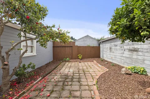 a backyard of a house