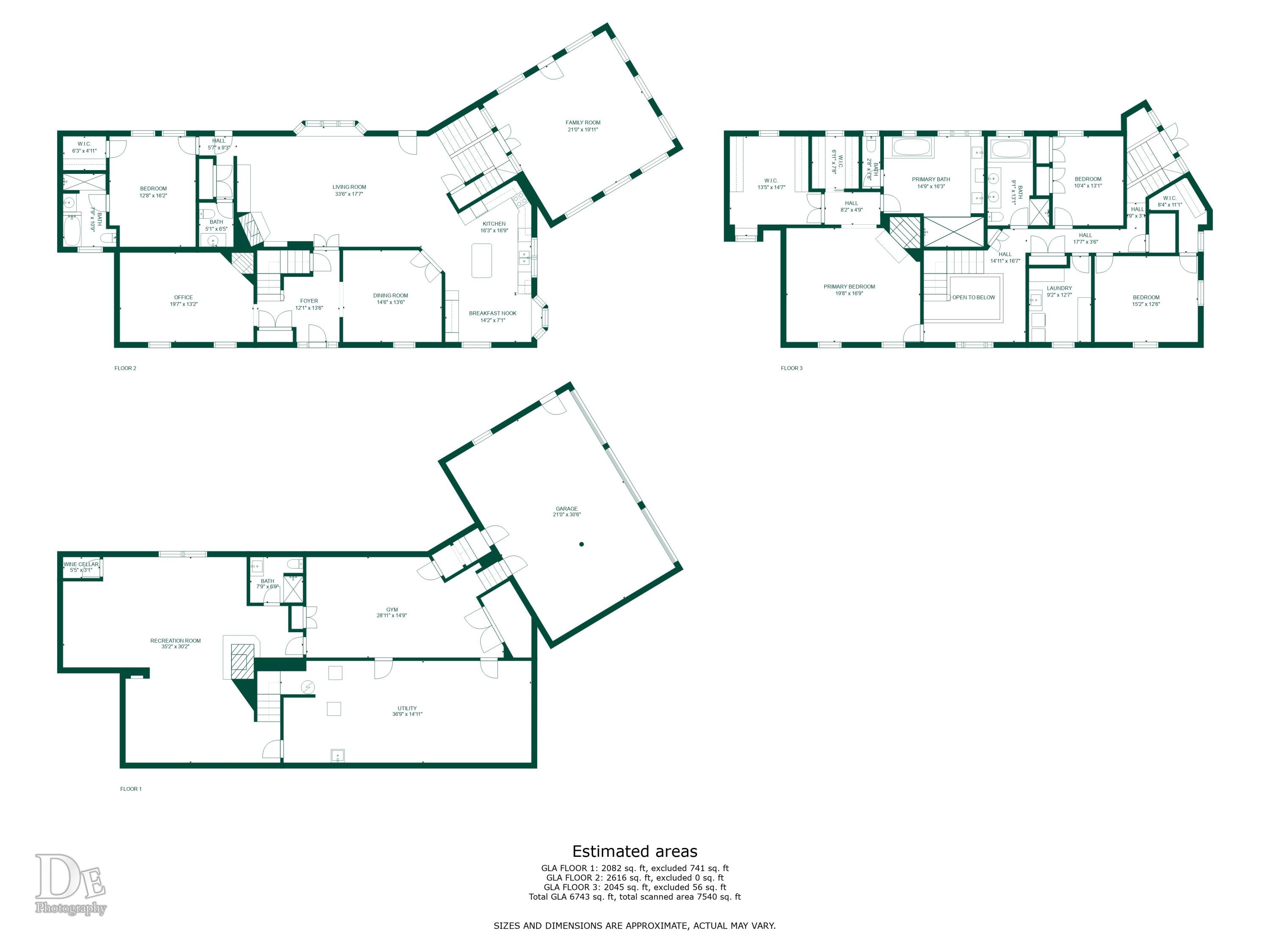 263 Ridgeway Street St. Joseph, MI 49085 - Photo 78 of 78 all_floors_dimensions_263_ridgeway_stree