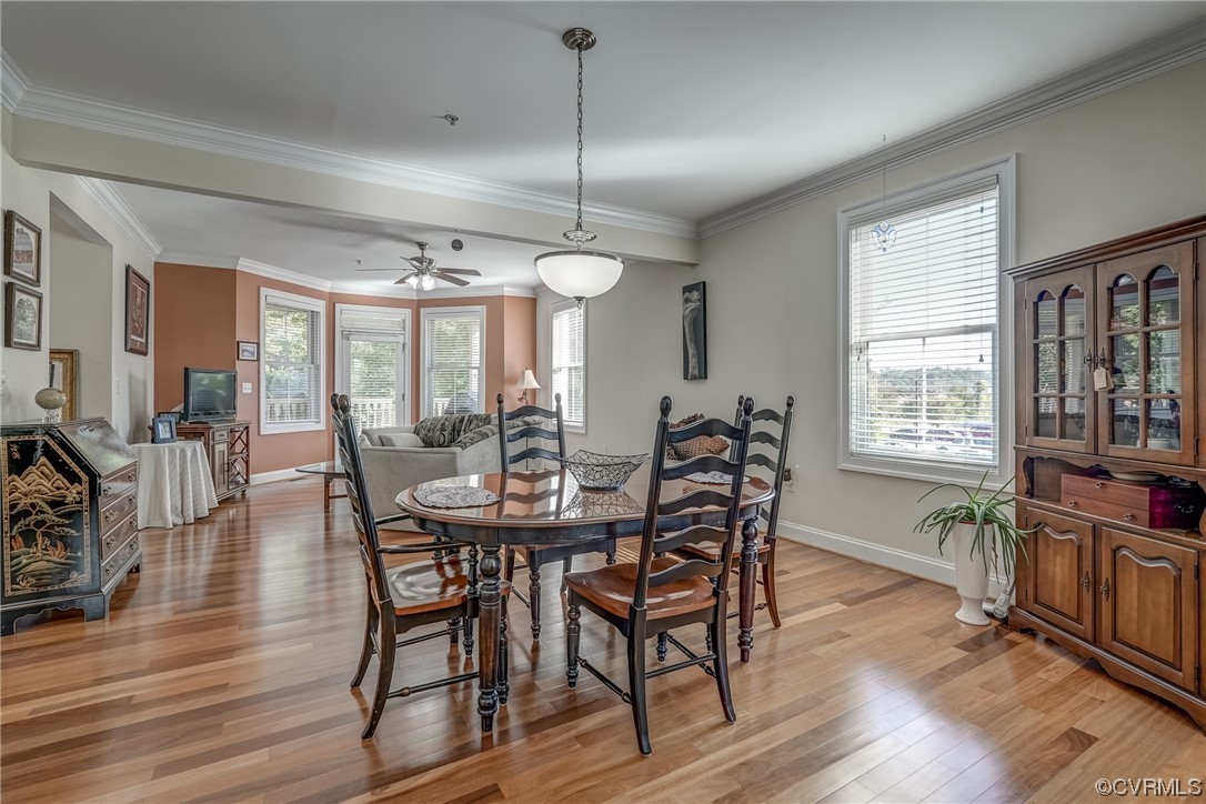116 Cedar Works Row Richmond, VA 23231 - Photo 7 of 21 a view of a dining room with furniture window and wooden floor