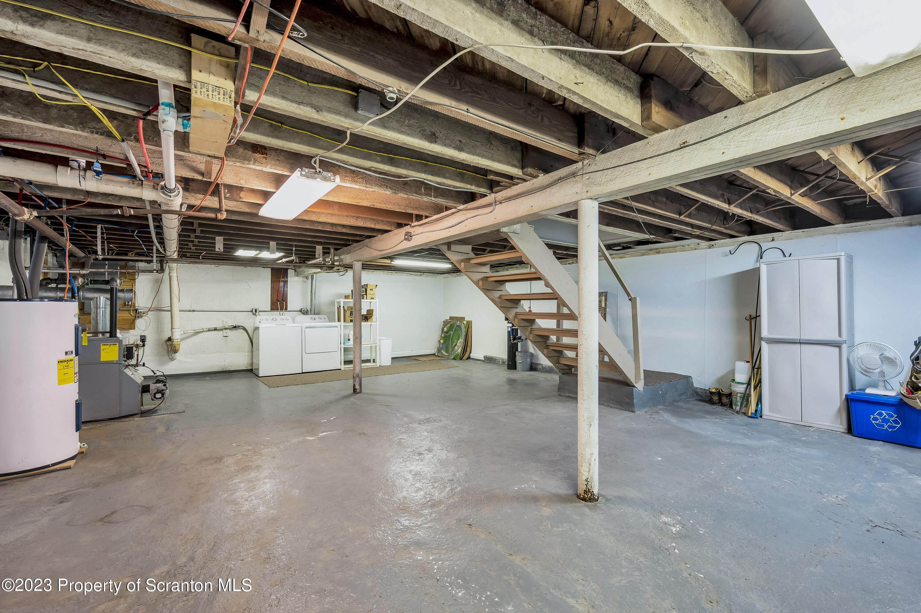 709 Meade Street Throop, PA 18512 - Photo 28 of 37 a view of a garage with storage