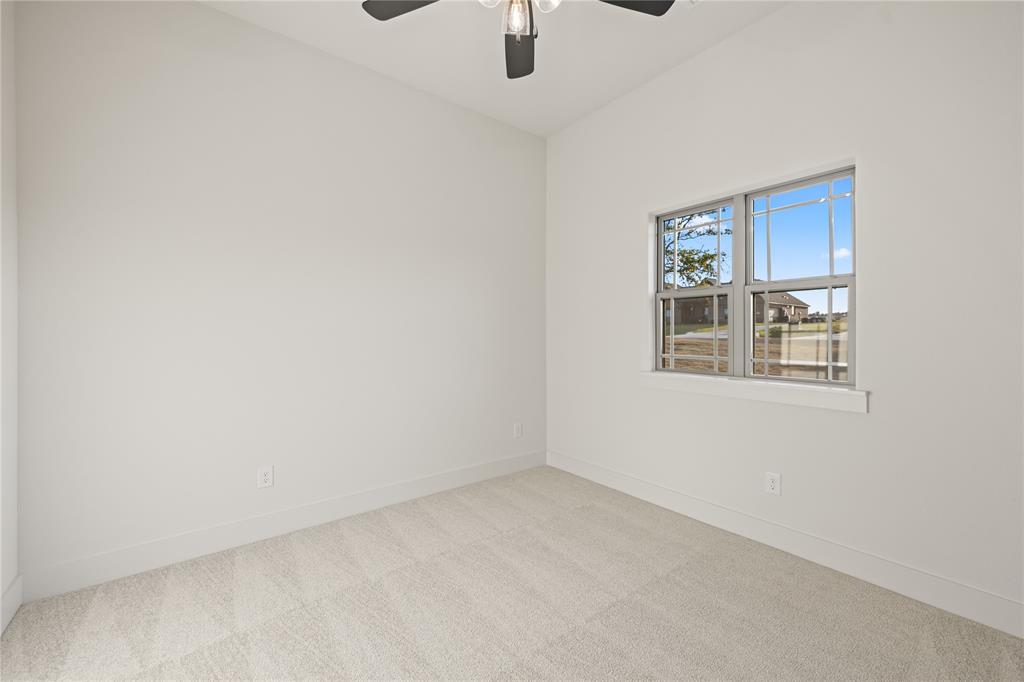 7004 Rnch Vw Place Springtown, TX 76082 - Photo 18 of 25 Neutral-toned carpeting, white painted walls, and a multi-pane window